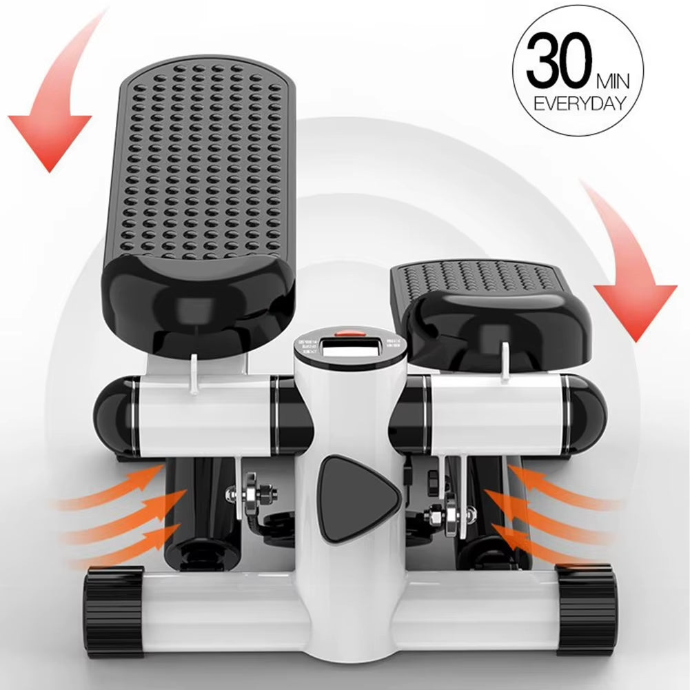 Mini Stepper Stair Stepper Max 120Kg Pedal Stepper LED Display Slimming Treadmill with Pull Rope for Slimming Exercise